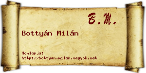 Bottyán Milán névjegykártya